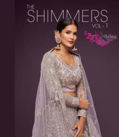 THE SHIMMERS VOL-1 BY ZEEL SOFT NET DESIGNER LEHENGA CHOLI WHOLESALER IN INDIA